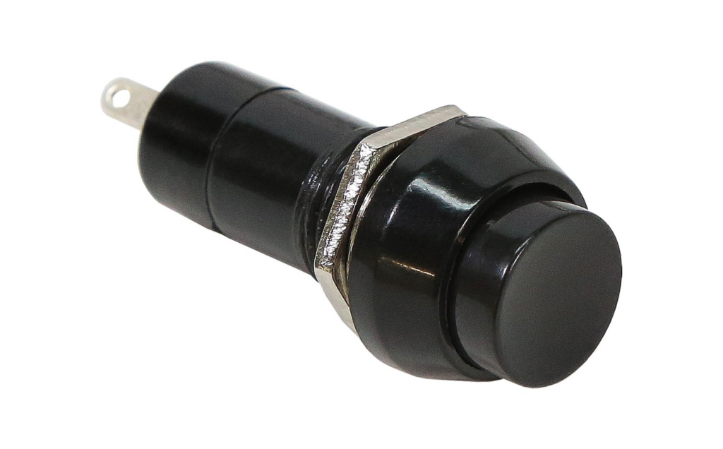 Black Pbs A Mm Pin Self Locking Round Plastic Push Button Switch