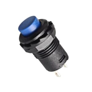 Blue R13-502 12MM 2PIN Momentary Self-Reset Round Cap Push Button Switch