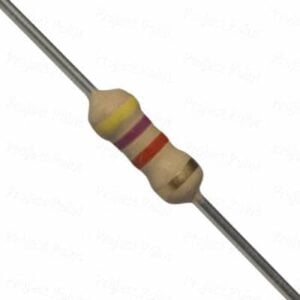 4.7 ohm, 0.25W Carbon Film Resistor(Pack of 100)