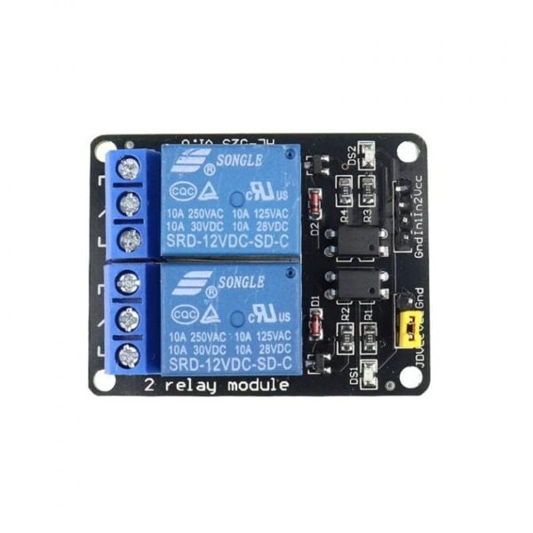 12V Dual Channel Relay Module (with Light Coupling) - Zbotic