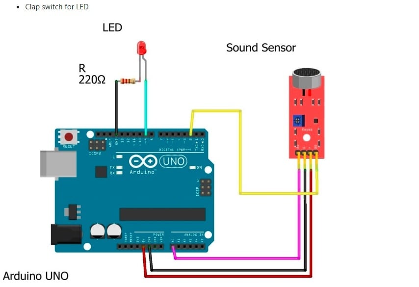 Arduino - Sound Sensor - LED