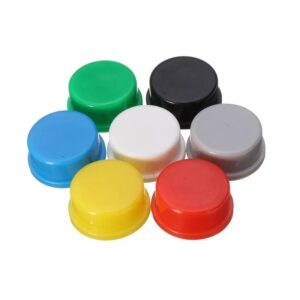 12x12x7.3 mm Round Cap for Square tactile Switch – Green (10 Pcs.)