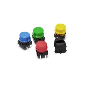 12x12x7.3 mm Round Cap for Square tactile Switch – Green (10 Pcs.)