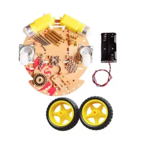 2WD-Mini-Round-Double-Deck-Smart-Robot-Car-Chassis-DIY-Kit-3