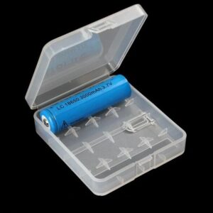 Transparent Waterproof 4 x 18650 Battery Portable Clear Plastic Storage Box Size:83 x 72 x 23.5mm