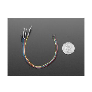 Adafruit STEMMA QT / Qwiic JST SH 4-pin to Premium Male Headers Cable – 150mm Long