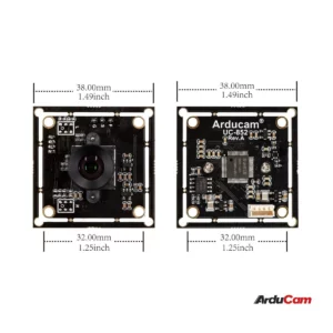 Arducam 120fps Global Shutter Color USB Camera Board, 1MP OV9782 UVC Webcam Module with Low Distortion M12 Lens Without Microphones