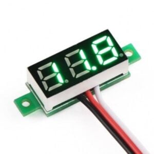 0.28inch 0-100V Three Wire DC Voltmeter Green