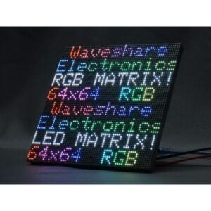 Waveshare RGB Full-Color LED Matrix Panel, 3mm Pitch, 64×64 Pixels, Adjustable Brightness