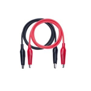 Testing lead wire pair with Crocodile Clips (Red+Black)-1Meter