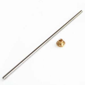 300mm Trapezoidal 4 Start Lead Screw 8mm Thread 2mm Pitch Lead Screw with Copper Nut 4