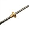 1000mm Trapezoidal 4 Start Lead Screw 8mm Thread 2mm Pitch Lead Screw with Copper Nut