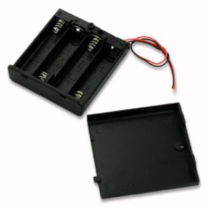 4 x 1.5V AAA battery holder with cover and On/Off Switch