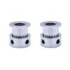 Aluminum GT2 Timing Pulley 20 Tooth 8mm Bore for 6mm Belt – 2Pcs