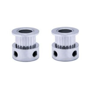 Aluminum GT2 Timing Pulley 20 Tooth 8mm Bore for 6mm Belt – 2Pcs