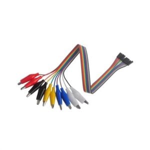 10Pin Alligator Clips Jumper Wires Crocodile Dupont Line with Female Connector Cable for DIY Connection – 20cm