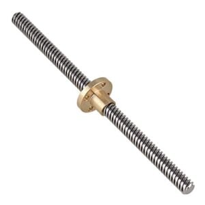150mm Trapezoidal 4 Start Lead Screw 8mm Thread 2mm Pitch Lead Screw with Copper Nut