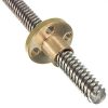 350mm Trapezoidal 4 Start Lead Screw 8mm Thread 2mm Pitch Lead Screw with Copper Nut 3