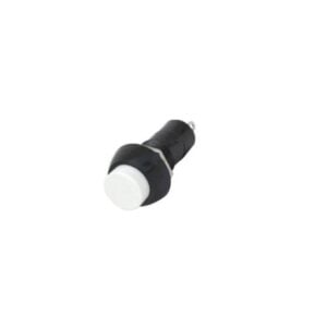 White PBS-11B 12MM 2PIN Momentary Self- Reset Round Plastic Push Button Switch