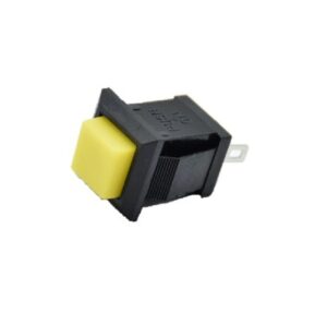 Yellow DS-431 2PIN OFFON Self-Reset Square Push Button Switch（NC Press Break）