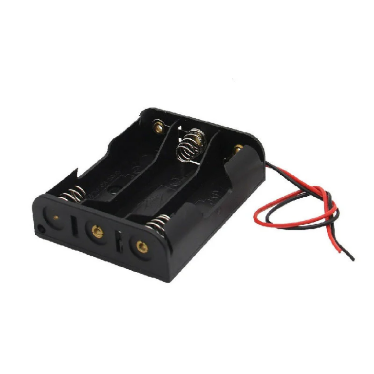 3 Custodie Portabatterie AAA 3x1.5V Rotonde Nere - Uxcell 52mm - Foto 3