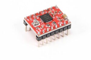 Original Chip with Retail Package Red A4988 Stepper Motor Driver (with Heatsink,1.5A)