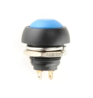 Blue Waterproof PBS-33B 12MM 2PIN Self-Reset Mini Round Push Button