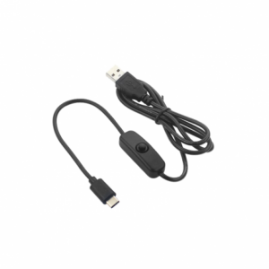 5V 3A USB to Type C Cable With ON/OFF Switch Power Control for Raspberry Pi 4B (1 Meters Black)
