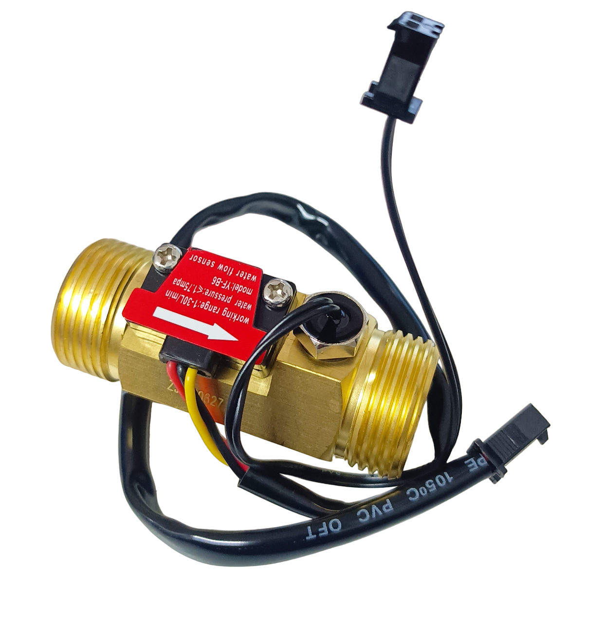 Water Flow Sensor Sea YF B6 Flowmeter With Temperature Probe G3 4 1 Water Flow Sensor Sea YF B6 Flowmeter With Temperature Probe G3 4 1
