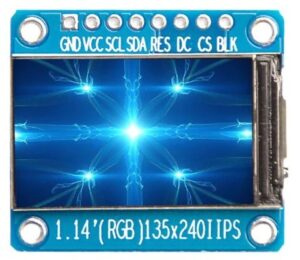 1.14 Inch 135*240 RGB TFT IPS LCD Module 8pin ST7789 Chip