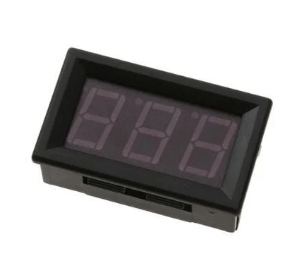 Red 0.56" LED Voltmeter – 3-Digital Display DC4.5-30V, 2-Wire