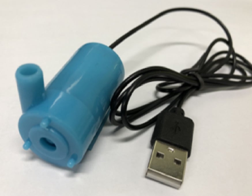 5V Blue Mute Sounds Mini Submersible Pump with USB Zbotic