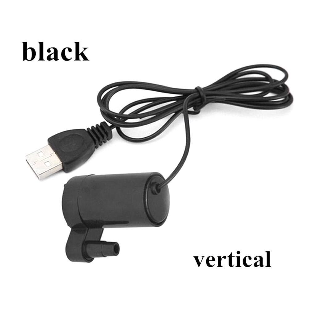 2-Pack USB Mini Fountain Pump - DC 5V 0.7W Submersible Pump With Filter For Aquariums, Fountains, Hydroponics (Black + White)