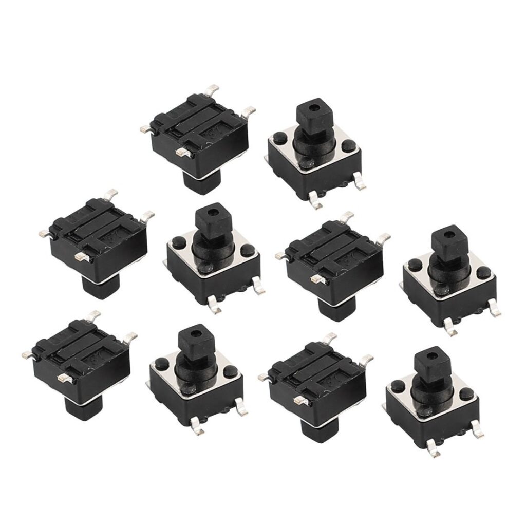 6x6x7.3mm Tactile Push Button Switch Square (Pack of 20) Zbotic