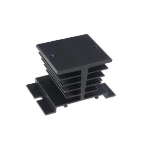 Black Single Phase Solid State Relay SSR Heat Sink Base Small Type Heat Radiator for 10A to 40A Size:80*50*50MM