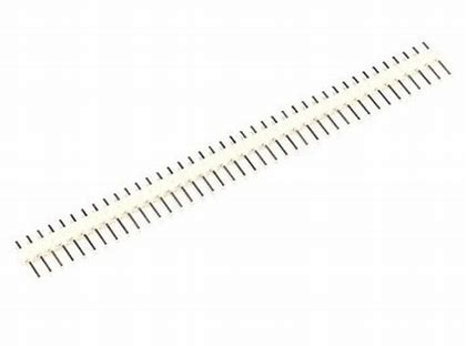 2Pcs 2.54mm Pitch 40 Pin Male Header Strip – Single Row Straight, 21mm Length