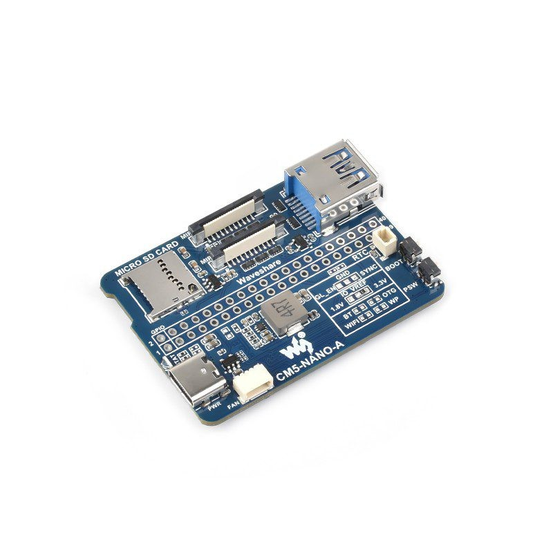 Placa Base Nano (A) De Waveshare Para Raspberry Pi Compute Module 5 - Mismo Tamaño Que El CM5, Con Múltiples Interfaces