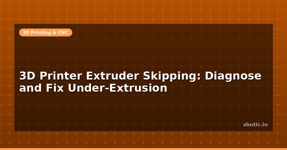 3D Printer Extruder Skipping: Diagnose and Fix - Zbotic