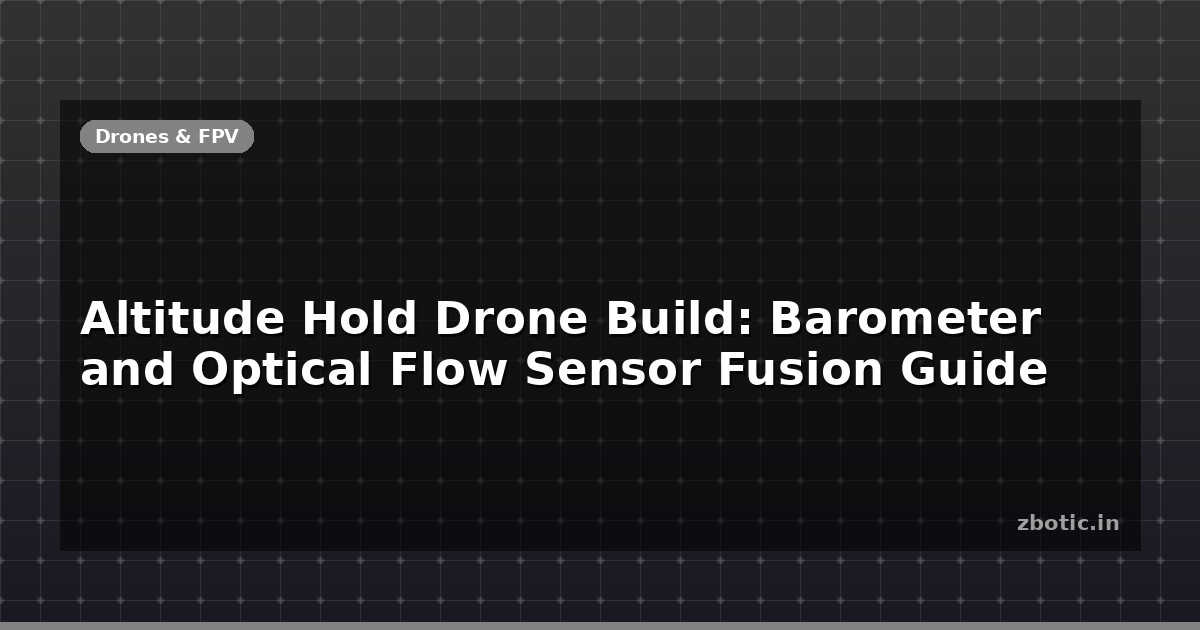 Altitude Hold Drone Build: Barometer and Optical Flow Sensor - Zbotic
