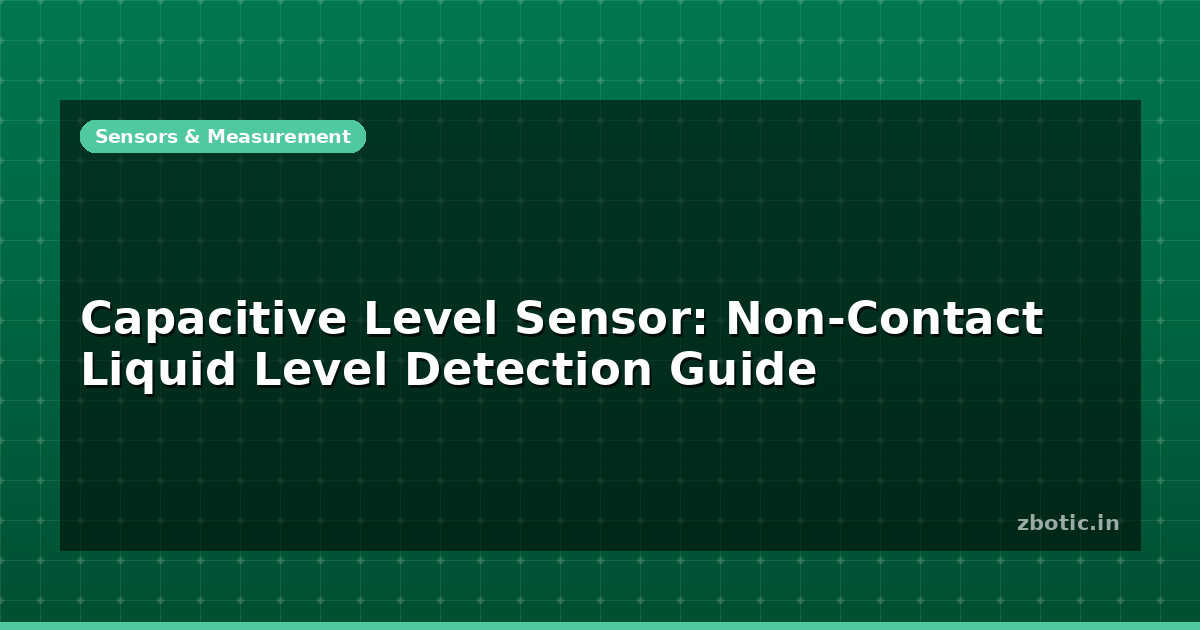 Capacitive Level Sensor: Non-Contact Liquid Level Detection - Zbotic