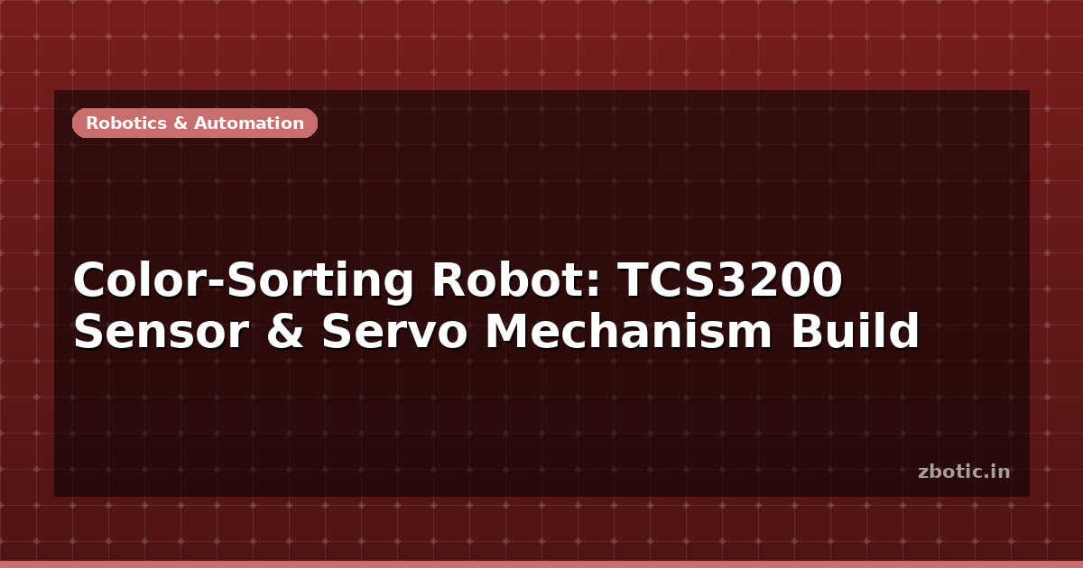 Color-Sorting Robot: TCS3200 Sensor & Servo Mechanism - Zbotic