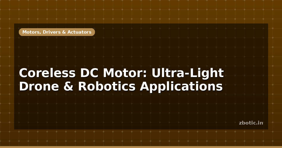 Coreless DC Motor: Ultra-Light Drone & Robotics - Zbotic