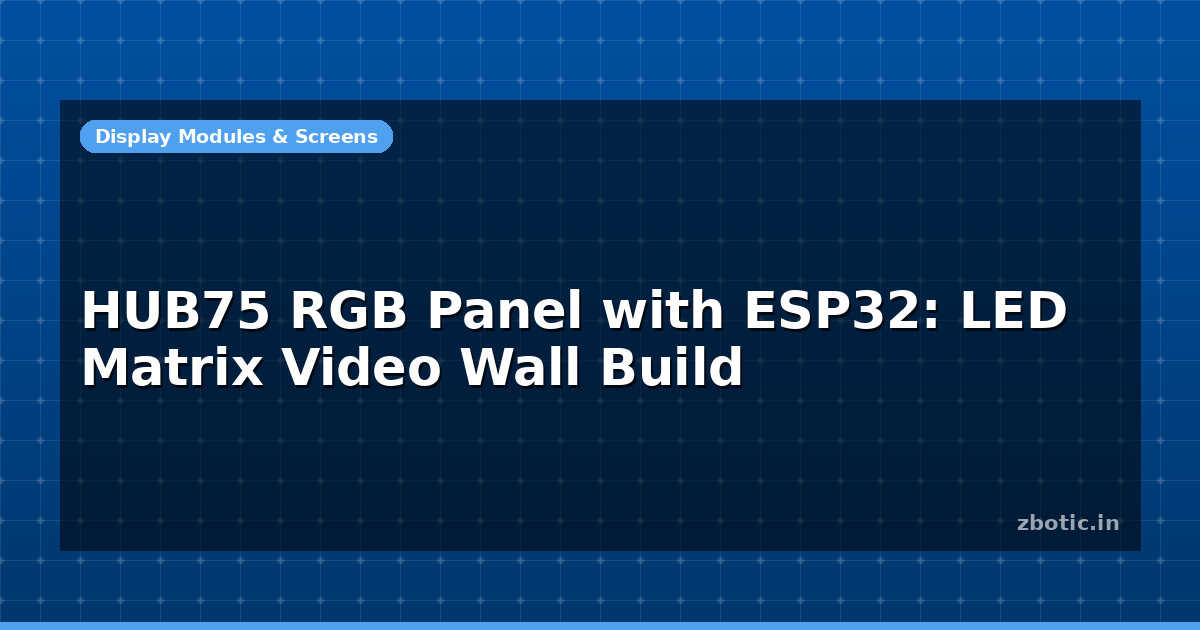 HUB75 RGB Panel with ESP32: LED Matrix Video Wall Build - Zbotic