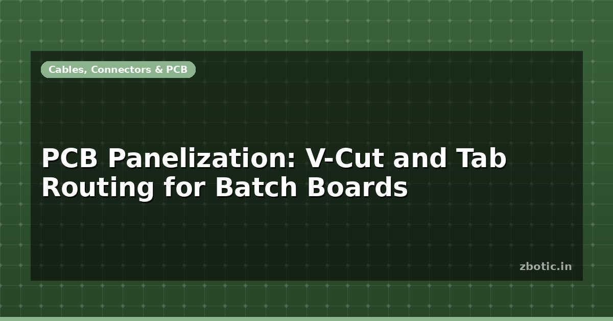 PCB Panelization: V-Cut and Tab Routing for Batch Boards - Zbotic