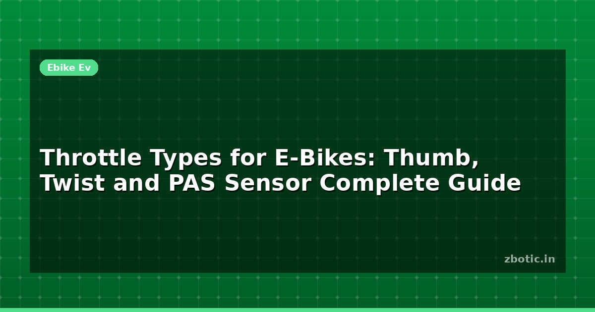 Throttle Types for E-Bikes: Thumb, Twist and PAS Sensor - Zbotic