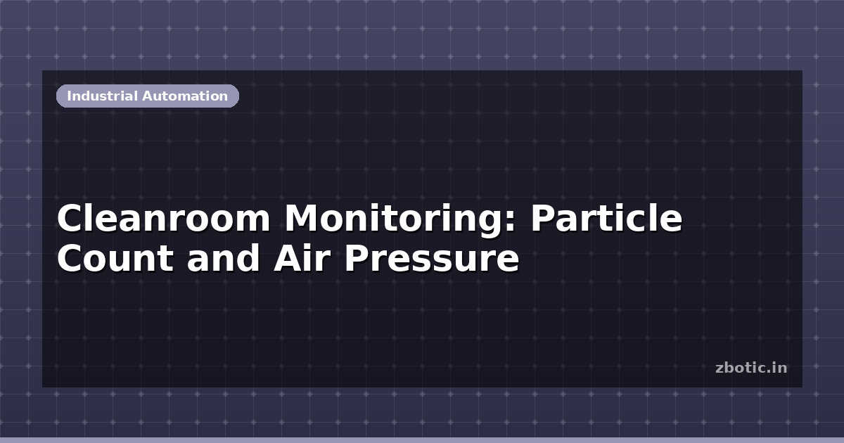 Cleanroom Monitoring: Particle Count and Air Pressure | Zbotic
