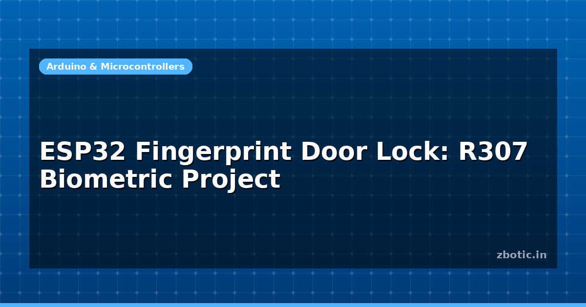 ESP32 Fingerprint Door Lock: R307 Biometric Project - Zbotic