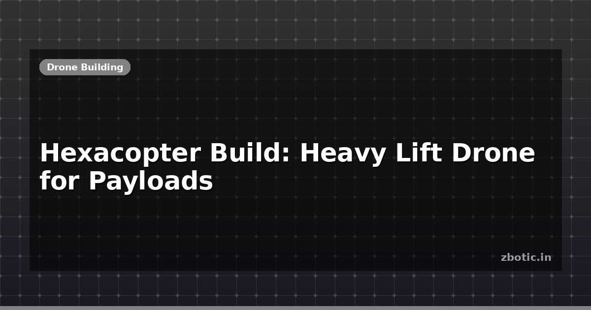 Hexacopter Build: Heavy Lift Drone for Payloads | Zbotic