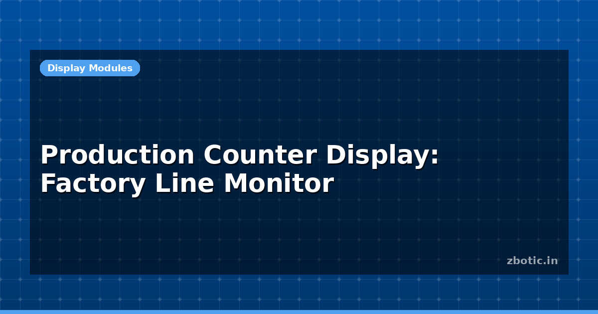 Production Counter Display: Factory Line Monitor | Zbotic
