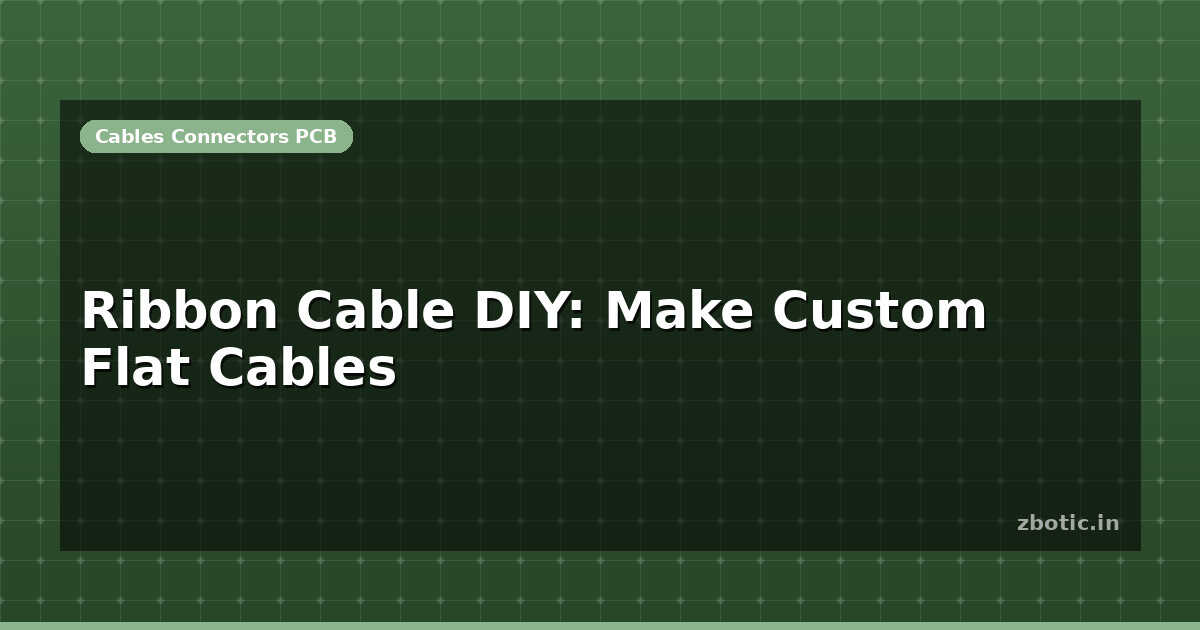 Ribbon Cable DIY: Make Custom Flat Cables | Zbotic